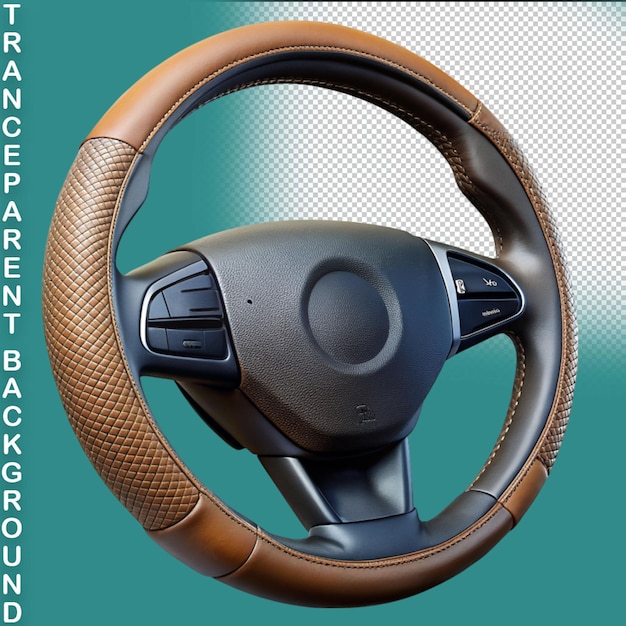 Isolated car steering object photo with transparent background
