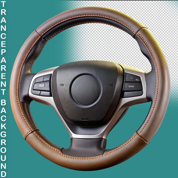 Isolated car steering object photo with transparent background