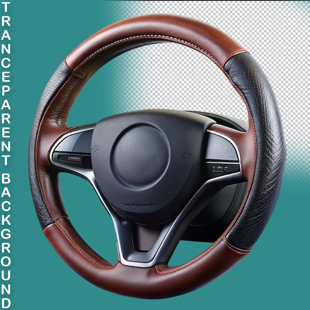 Isolated car steering object photo with transparent background