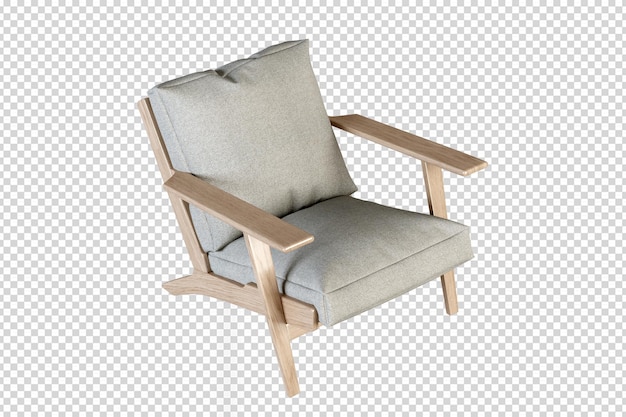 Isolated chair in 3d rendering