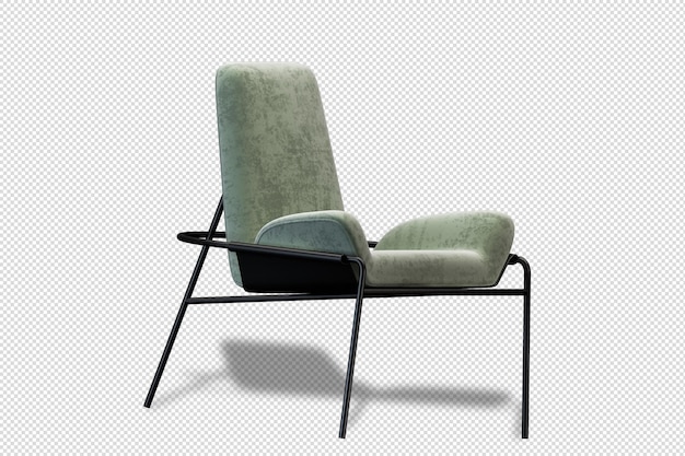 Isolated chair in 3d rendering