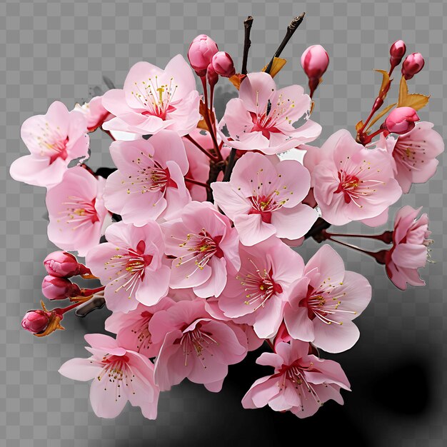 PSD isolated of cherry blossom showcasing its delicate pink peta ph png psd decoration leaf transparent