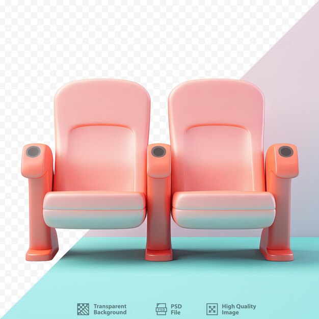 PSD isolated cinema seats with a clipping path