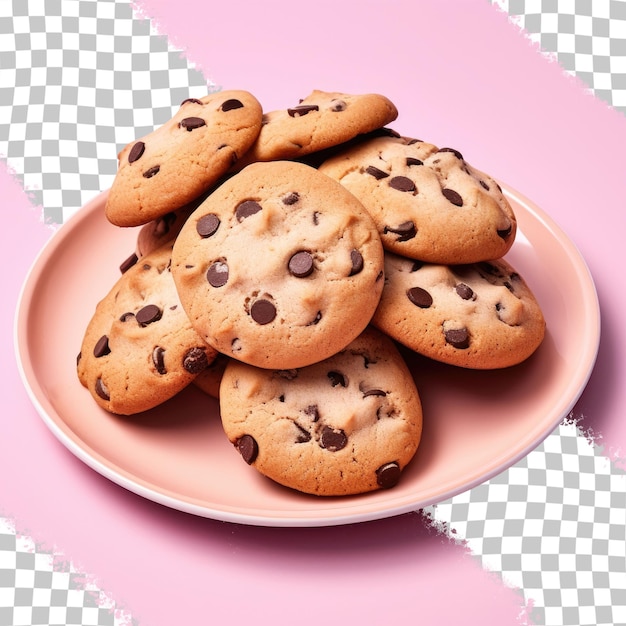 PSD isolated cookies transparent background plate