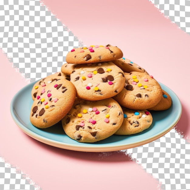Isolated cookies transparent background plate