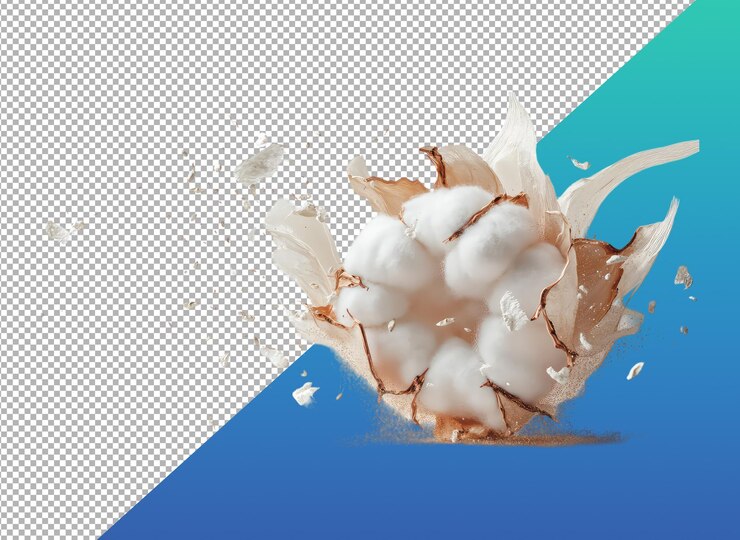 PSD グラディエントの背景にある孤立した綿の塊