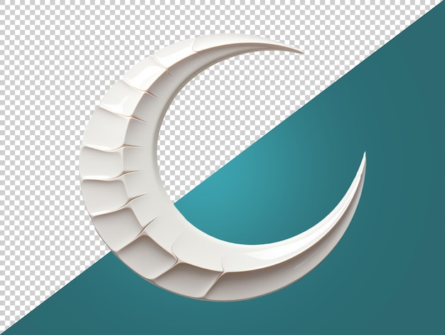 Isolated crescent with transparent background