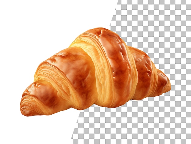 Isolated croissant food photo with transparent background