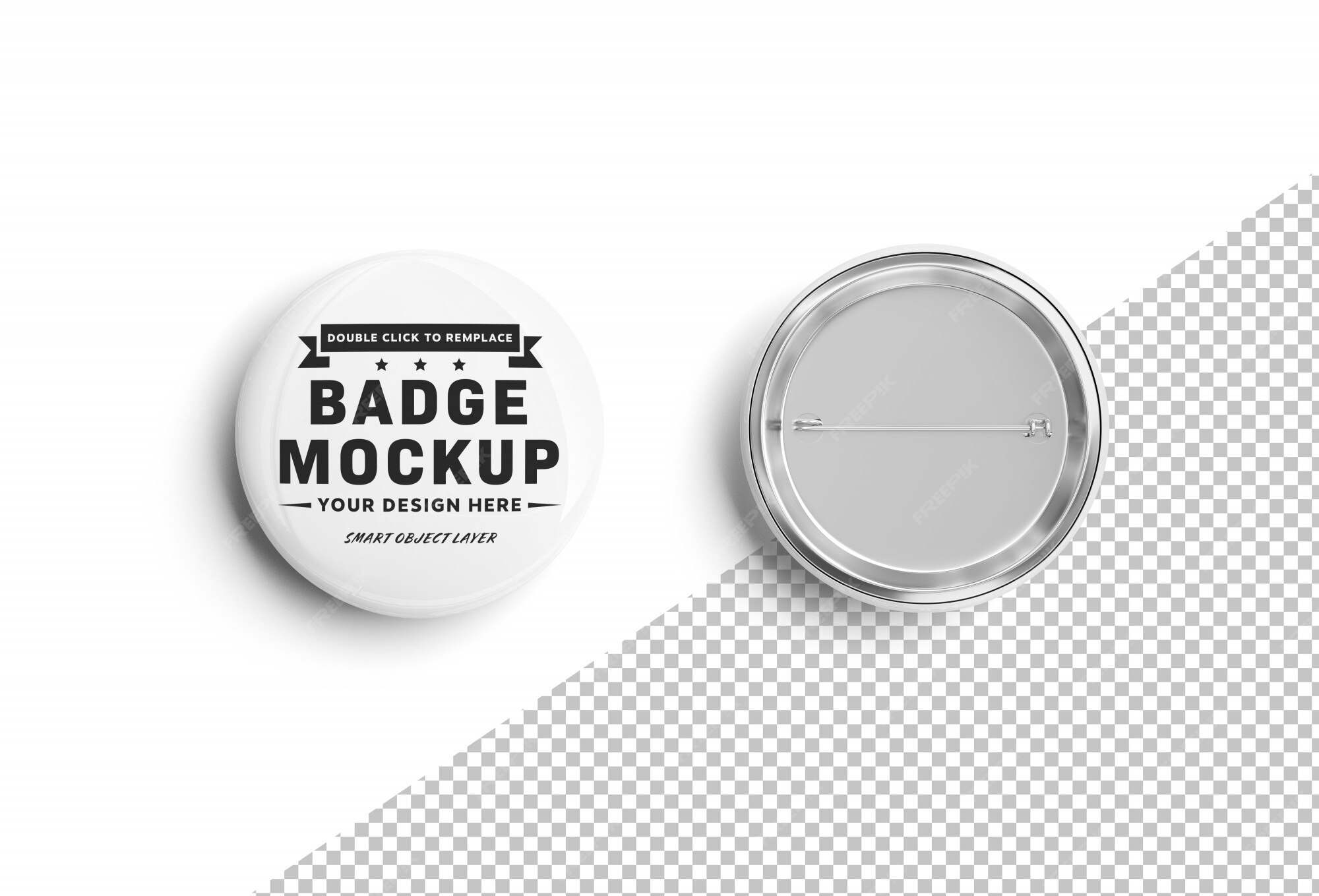 Round badge Mockup PSD free