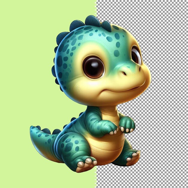 PSD isolated cute dinosaur png