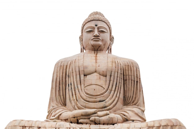 PSD Изолированные daibutsu, великая статуя будды в позе медитации храм махабодхи