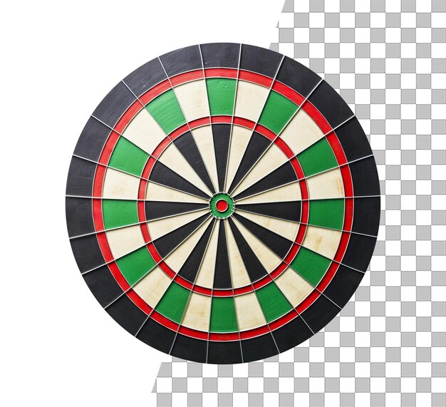 PSD isolated dart board with transparent background