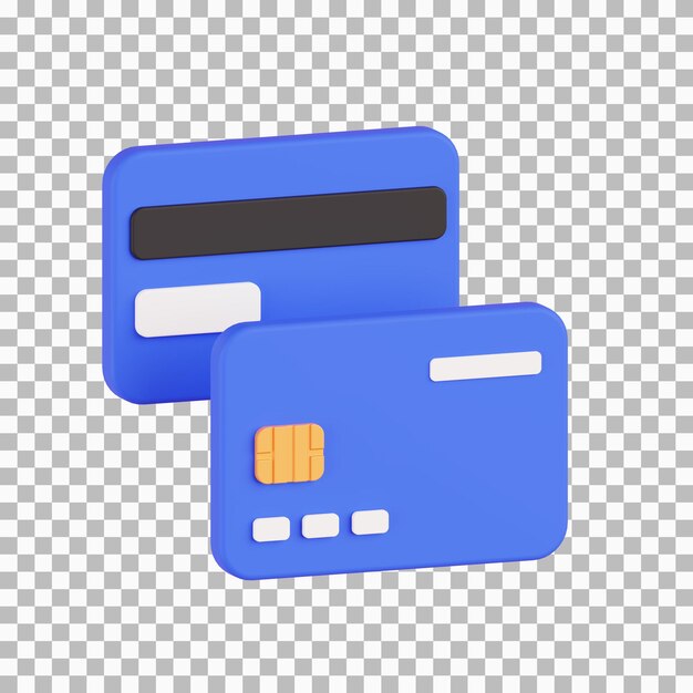 isolated debit card 3d icon