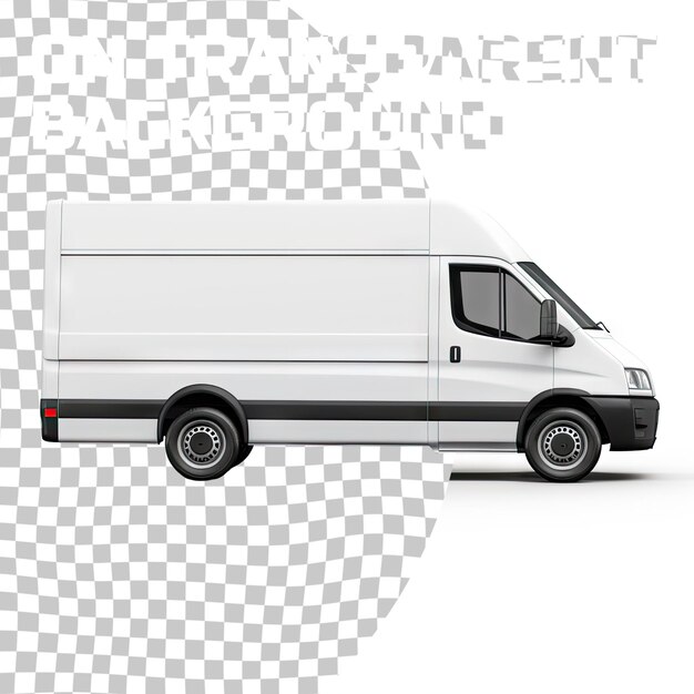 PSD furgone di consegna isolato isolato su sfondo trasparente