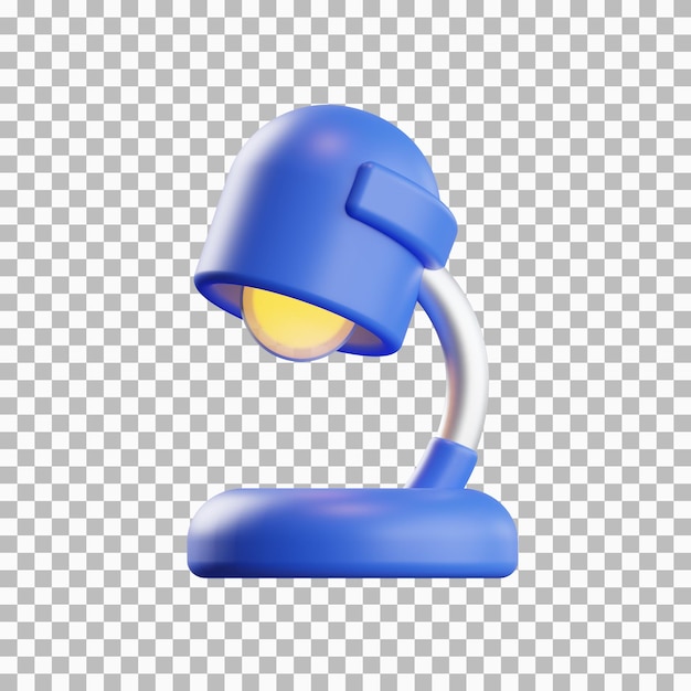 Isolated desk lamp 3d icon