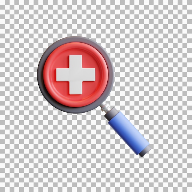 Isolated diagnosis 3d icon