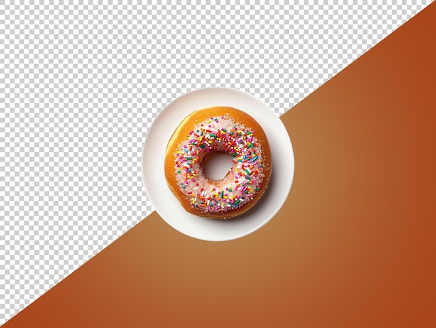 Isolated donut with transparent background