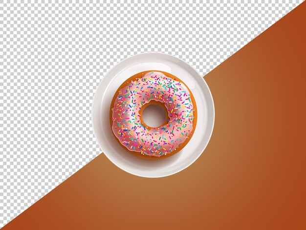 PSD isolated donut with transparent background