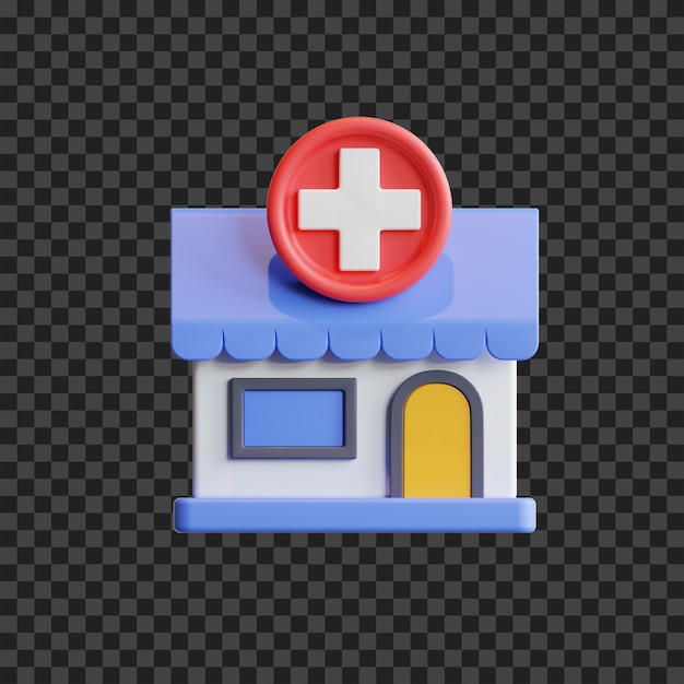 Isolated drugstore 3d icon