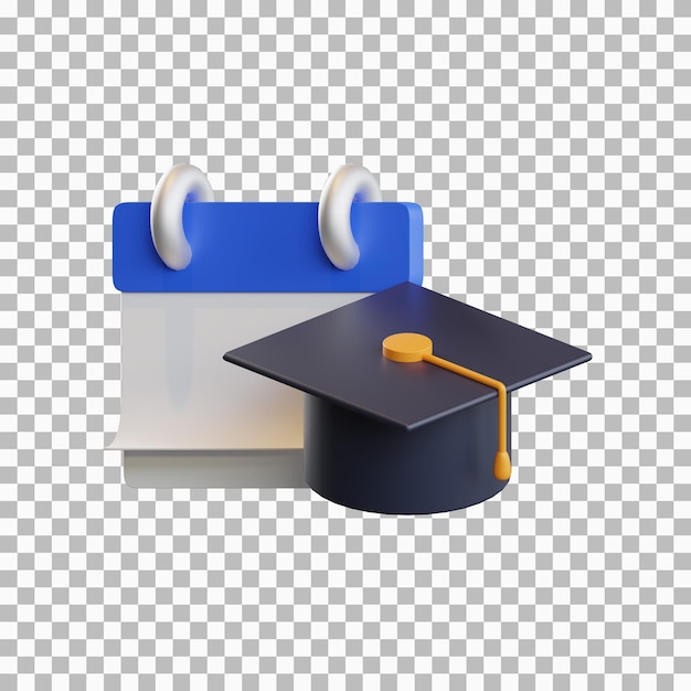 Isolated education calendar 3d icon