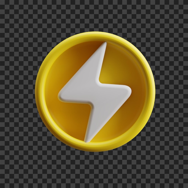 Isolated electricity 3d icon