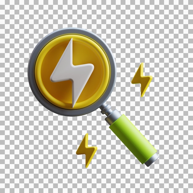 Isolated energy research 3d icon