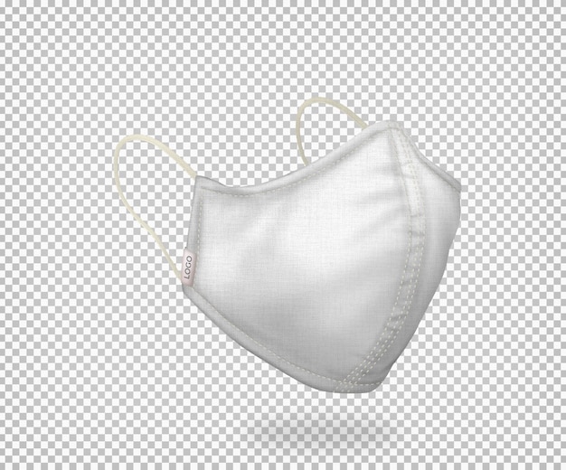 PSD isolated facemask transparent surface