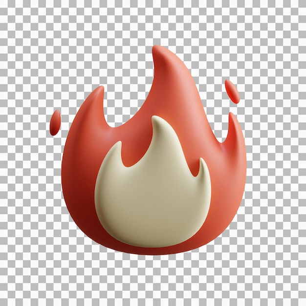 PSD isolated fire 3d icon