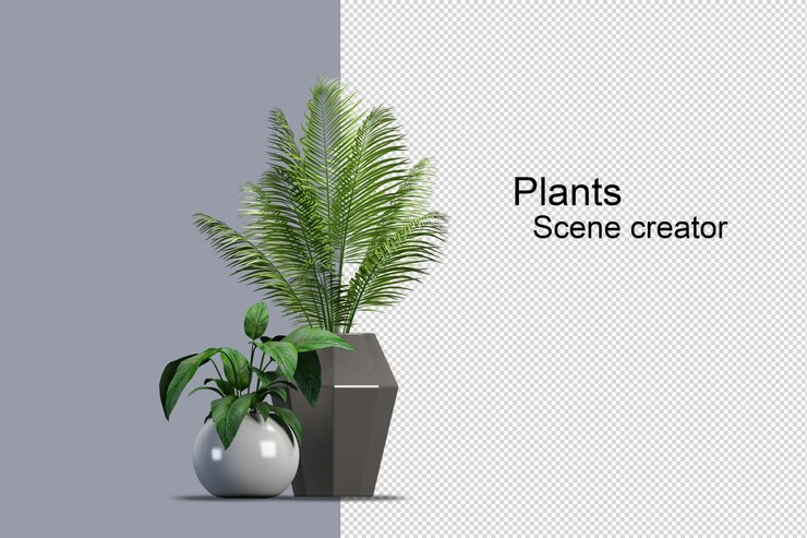 木製のバスケットに孤立した新鮮な植物