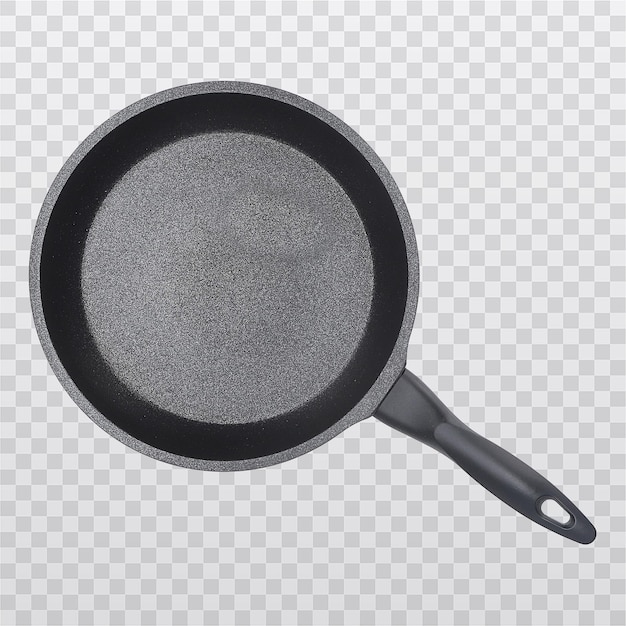 PSD isolated frypan gray color high quality top view
