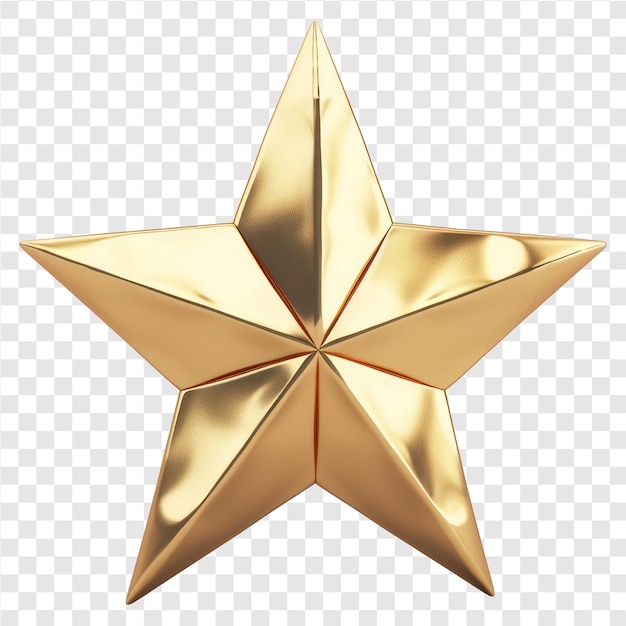 PSD isolated and golden star icon in 3d style