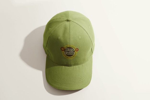 PSD isolated green cap mockup