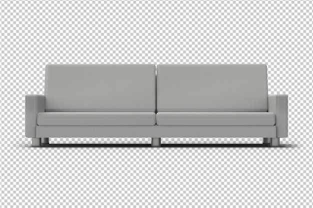 Isolated grey sofa