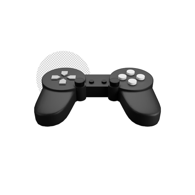 PSD isolated grey video game remote icon in 3d style