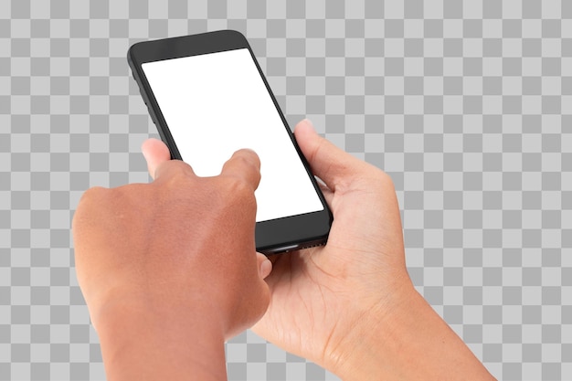 スマートフォンを持っている孤立した手