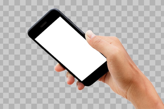 スマートフォンを持っている孤立した手