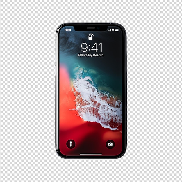 PSD isolated hand with smartphone