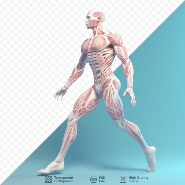 PSD isolated of human body on transparent background