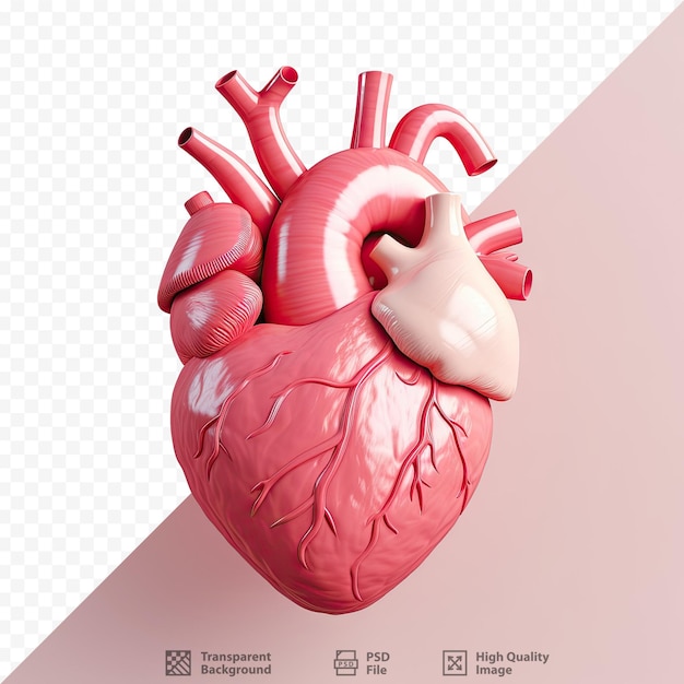 PSD isolated human heart on transparent background