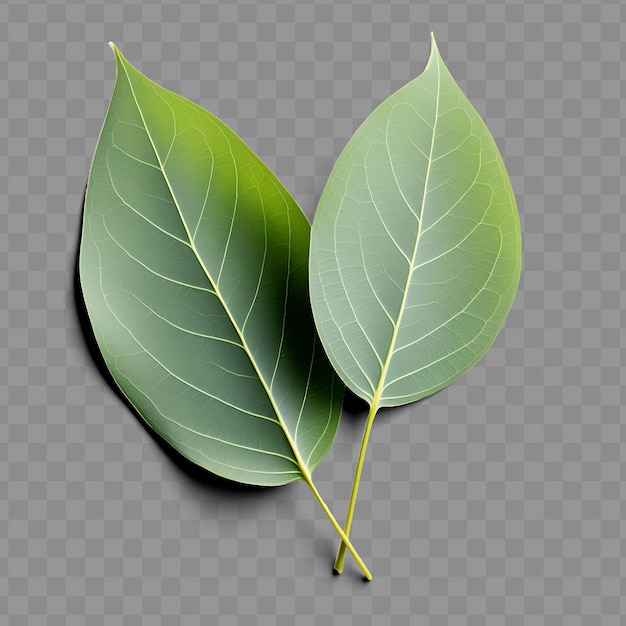 PSD isolated image of a fresh eucalyptus leaf known for its invi ph png psd decoration leaf transparent