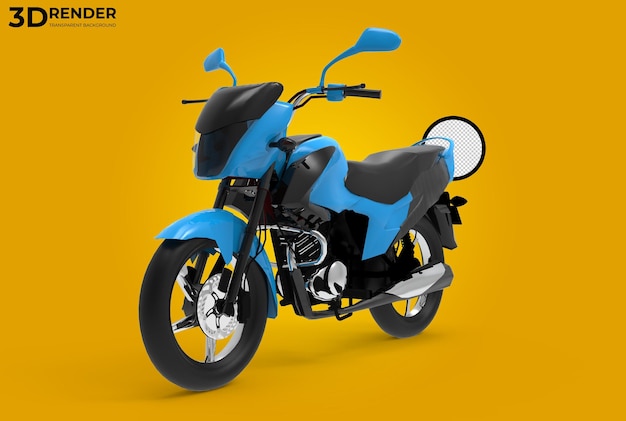 isolated indian hero blue bike