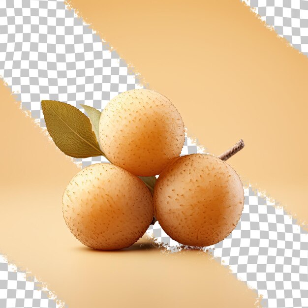 Isolated longan fruit on transparent background