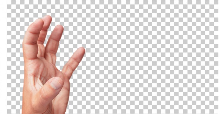 PSD isolated male hand hold gesture