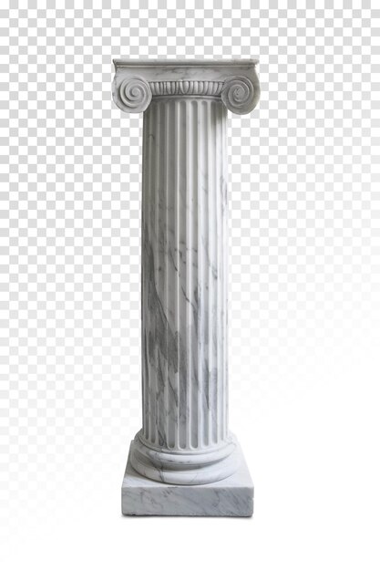 Isolated marble pillar on transparent background PSD