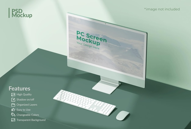 PSD isolated modern pc screen mockup