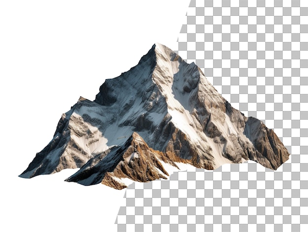 Foto di montagna isolata con sfondo trasparente