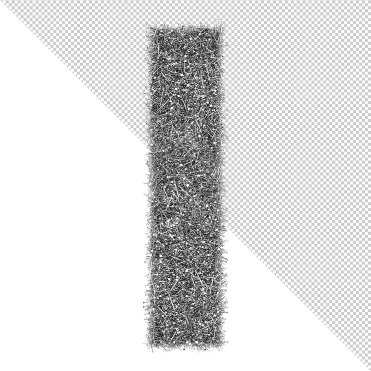 Isolated Nail 3D Letter I