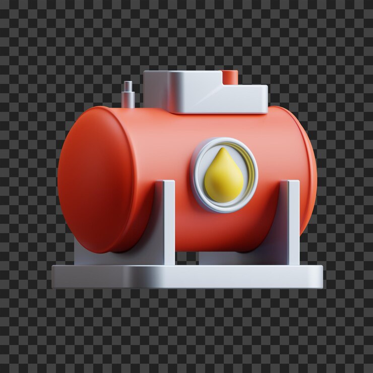PSD isolated oil tank 3d icon