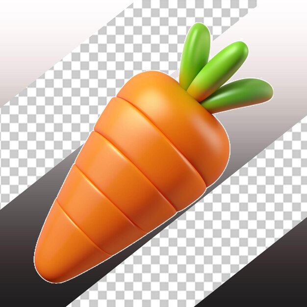 PSD isolated orange carrot cartoon