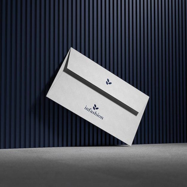isolated paper standing envelope mockup